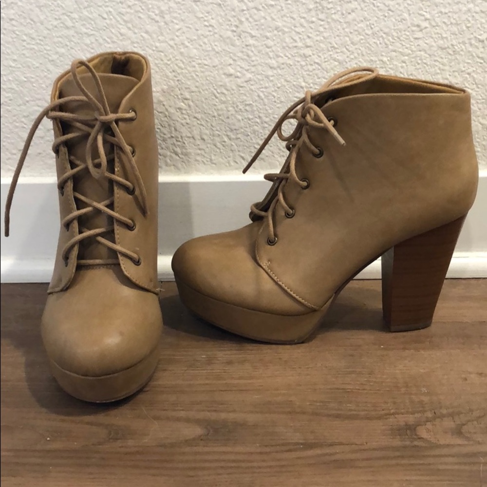 Tan ankle boots